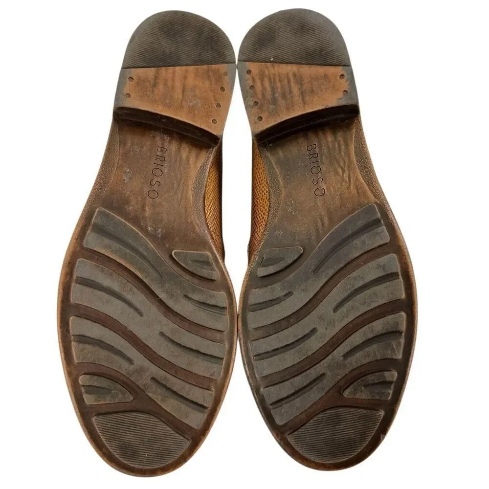Brioso Frisco Lizard Embossed Leather Loafers Women’s Size 8.5